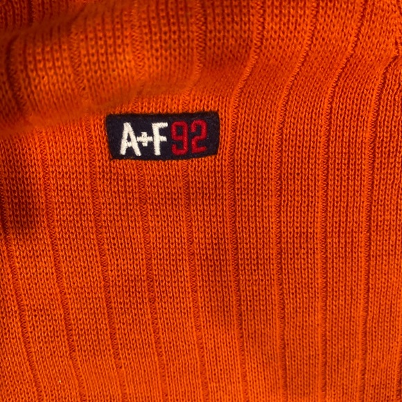Vintage Abercrombie and Fitch A/92 Men's Size L Orange V-Neck Sweater - Picture 2 of 4